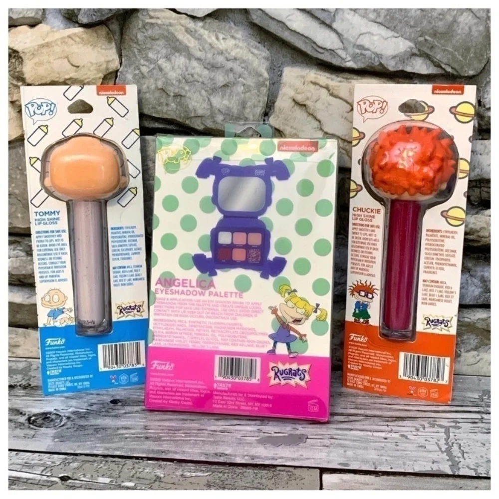 Rugrats x Funko Pop Eyeshadow Palette Angelica Tommy Chuckie Lip Gloss Set New